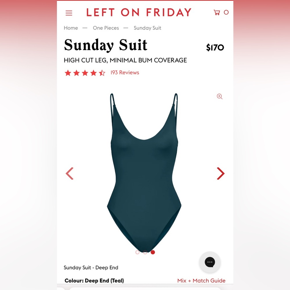Left on Friday one piece bathing suit